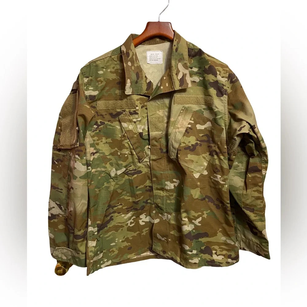 Army Combat Uniform Camouflage‎ Coat Jacket Mens Medium